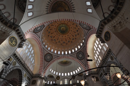 S leymaniye Mosque - Dome Interior1